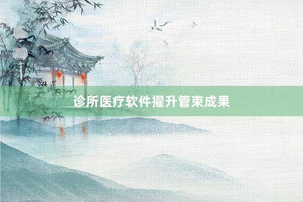 诊所医疗软件擢升管束成果